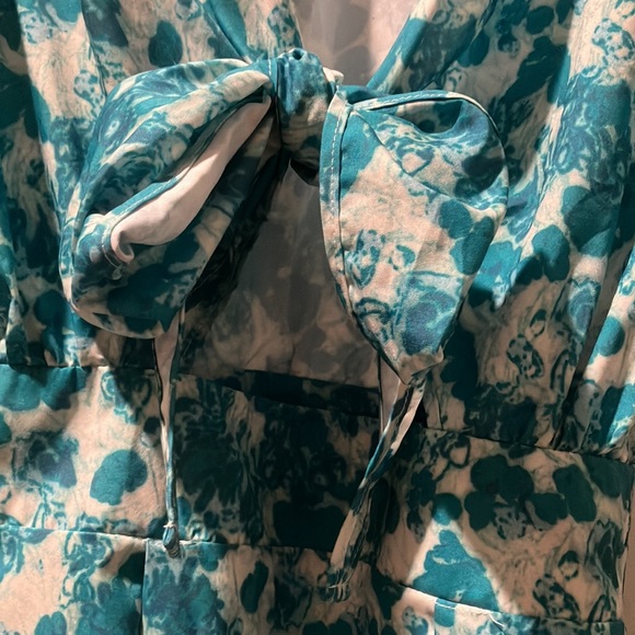$7 Sale! Aqua Floral Dress - Picture 5 of 10